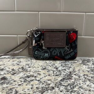 Coach Multicolor Graphic Wristlet